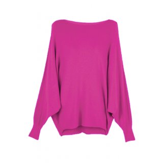 Strick-Pullover für Damen mit Fledermaus-Ärmeln Viskose Pink 38 40 42