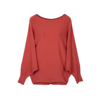 Pullover für Damen mit Fledermaus-Ärmeln Viskose Viele Farben One Size 38-42 lachs