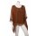 Seidentunika Damen made in italy lang Fledermaus-&Auml;rmel Viele Farben 38-44 schokoladenbraun