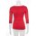 Muse Shirt f&uuml;r Damen mit 3/4 Arm und Rundhals Baumwolle Stretch rot-orange2 M