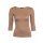 Muse Shirt f&uuml;r Damen mit 3/4 Arm und Rundhals Baumwolle Stretch viele Farben camel2 M
