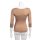 Muse Shirt f&uuml;r Damen mit 3/4 Arm und Rundhals Baumwolle Stretch viele Farben camel2 M