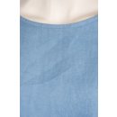 Shirt Oberteil Halbarm Edel Damen Leinen One Size 40-44 hellblau