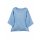 Shirt Oberteil Halbarm Edel Damen Leinen One Size 40-44 hellblau