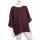 Shirt Oberteil Halbarm Edel Damen Leinen One Size 40-44 bordeaux