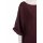 Shirt Oberteil Halbarm Edel Damen Leinen One Size 40-44 bordeaux