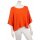 Kurzer Eleganter Pullover f&uuml;r Damen mit Halbarm Viskose 38-44 one size orange