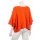 Kurzer Eleganter Pullover f&uuml;r Damen mit Halbarm Viskose 38-44 one size orange