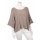 Kurzer Eleganter Pullover f&uuml;r Damen mit Halbarm Viskose 38-44 one size taupe