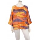 Shirt Oberteil Halbarm Edel Damen Baumwolle viele Farben One Size 40-44 orange