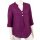 Bluse Damen Sommer Leinenbluse Kurzarm V-Ausschnitt viele Farben 38-44 Mehrfarbig cyclam L/XL