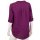 Bluse Damen Sommer Leinenbluse Kurzarm V-Ausschnitt viele Farben 38-44 Mehrfarbig cyclam L/XL