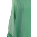 Seidentunika Damen made in italy Fledermaus-&Auml;rmel Viele Farben 38-44 one size mintgr&uuml;n