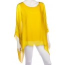 Seidentunika Damen made in italy Fledermaus-&Auml;rmel Viele Farben 38-44 one size zitrone
