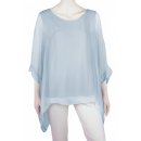 Seidentunika Damen made in italy Fledermaus-&Auml;rmel Viele Farben 38-44 one size hellblau2