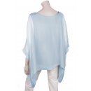 Seidentunika Damen made in italy Fledermaus-&Auml;rmel Viele Farben 38-44 one size hellblau2