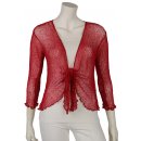 Damen Netzj&auml;ckchen Bolero 3/4 Arm viele Farben 36-40 One Size kirschrot