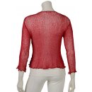 Damen Netzj&auml;ckchen Bolero 3/4 Arm viele Farben 36-40 One Size kirschrot